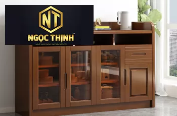 Tủ bếp hiện đại đơn giản và tiện ích đựng được nhiều đồ